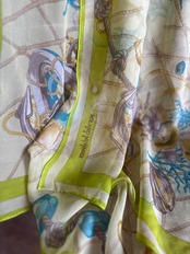 nautical inspired pattern silk scarf-5226-4