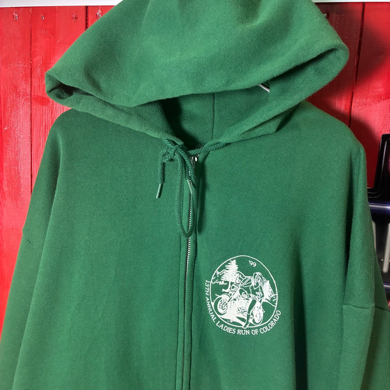 90s Lee “LADIES RUN OF COLORADO ‘99” ヘビーウェイトジップパーカー 緑