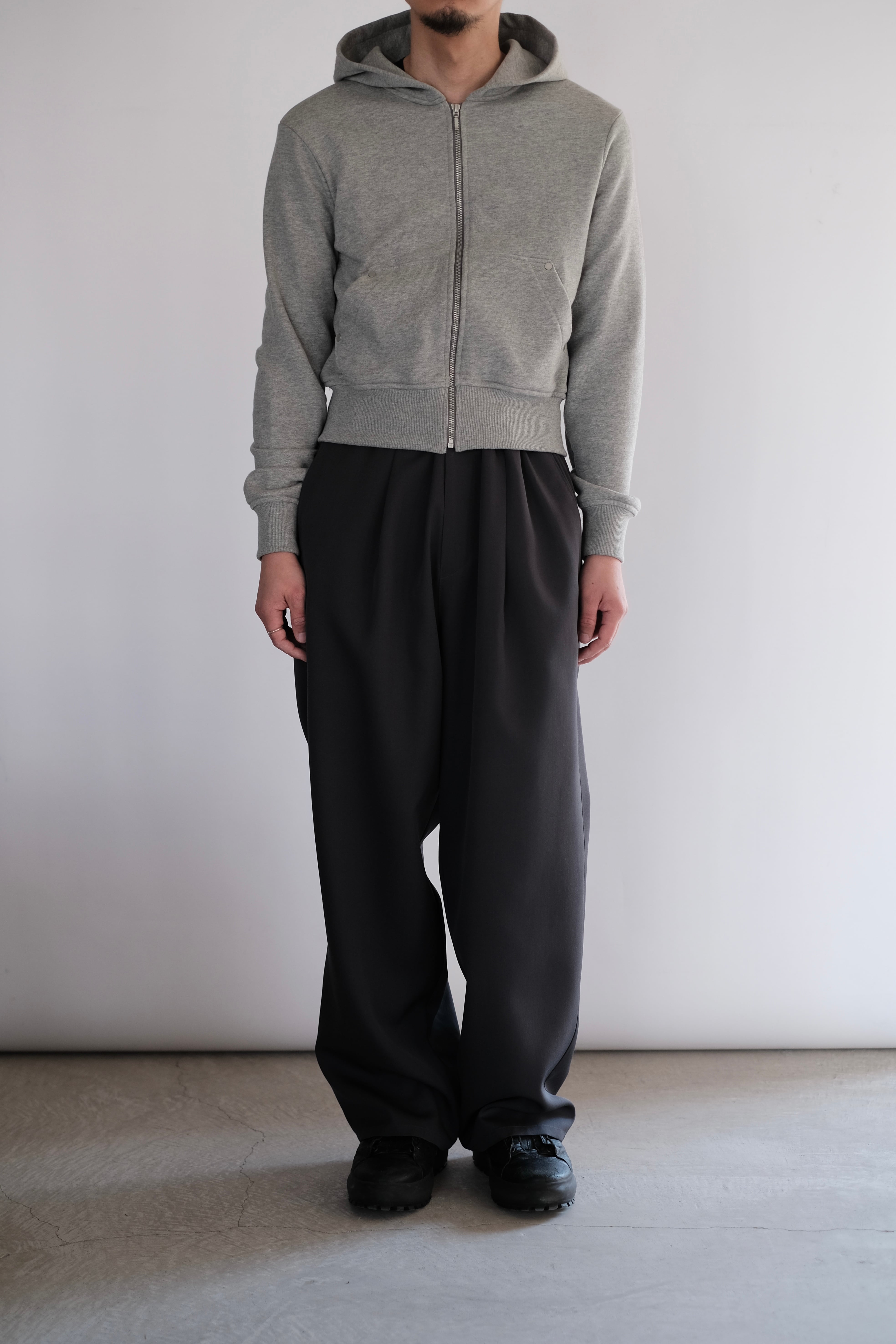 OMAR AFRIDI / RIVETED ZIP HOODIE | LIVING
