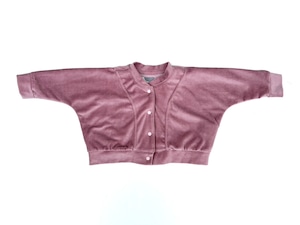 【26AW】mimipoupons(ミミプポン)ベビーカーディガンPINK 12m、18m