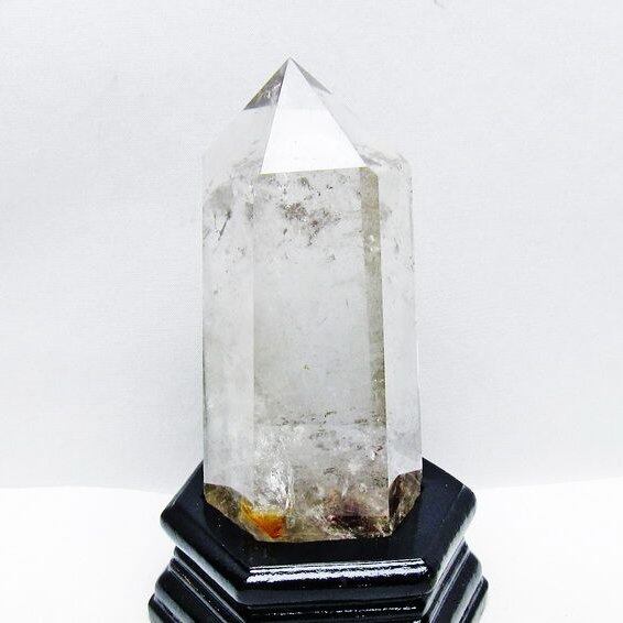 ガーデンクォーツ 六角柱 台座付属 一点物 152-3863