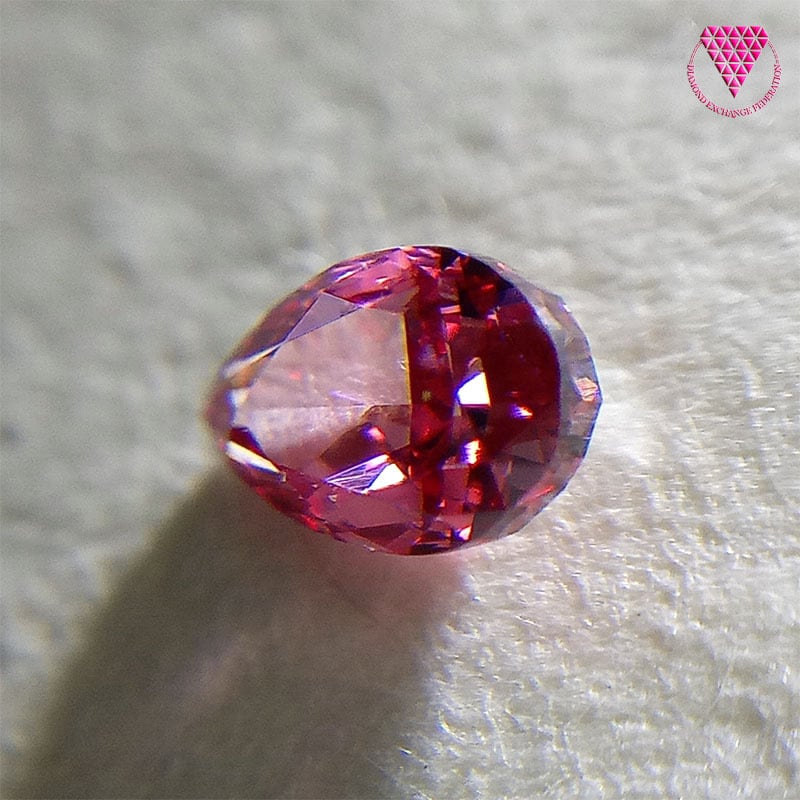 0.174 ct Fancy Purplish Red SI1 AGT 天然 レッド ダイヤモンド