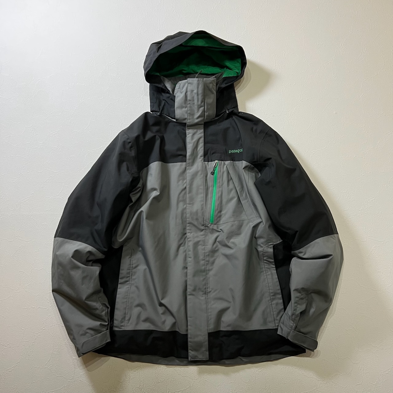 patagonia H2NO スノーショットジャケット ライナー付 ジャケット パタゴニア グレー ブラック グリーン M 古着