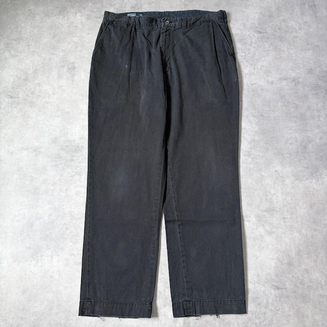 ポロバイラルフローレン W38 ポロチノ チノパン 古着 90s 黒 21555