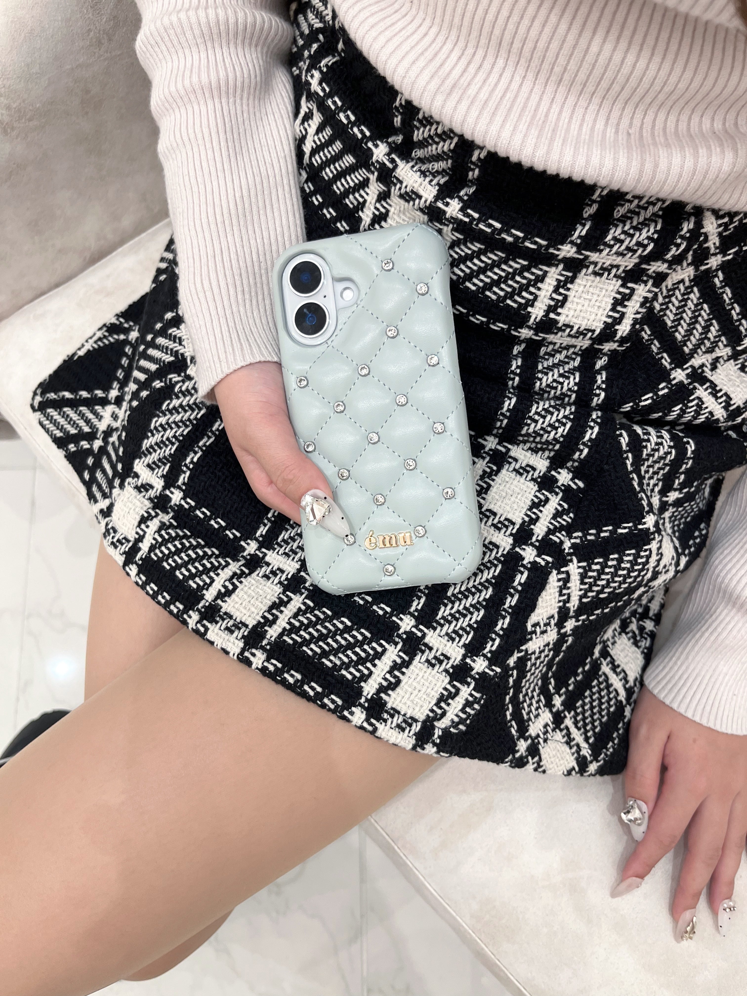 ÉMU キルティングビジューiPhoneケース | emu.official.store