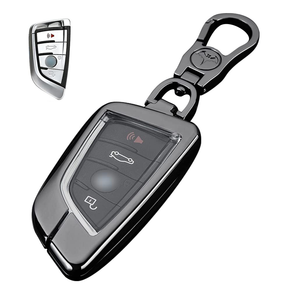 キーケース BMW 用 スマートキーケース キーカバー 亜鉛合金 TPU 手触りいい BMW 専用設計 キーホルダー BMW 1 2 3 5 6 7 8 シリーズ X1 X2 X3 X4 X5 X6 X7 Z4 専用刀型 キーケース (ブラック)