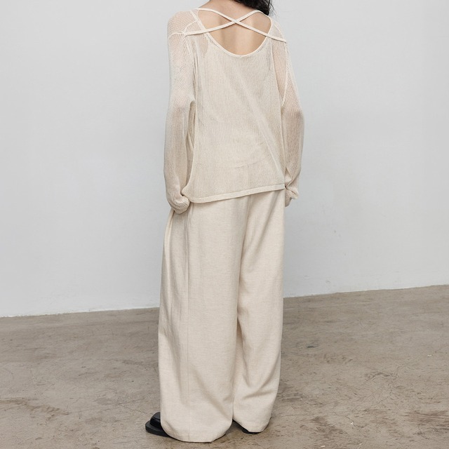 Back cross mesh layered top A00024