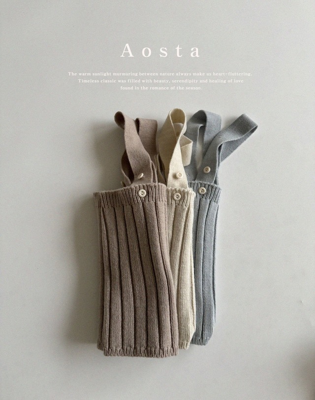 [即納]Aosta / Lip knit suspenders
