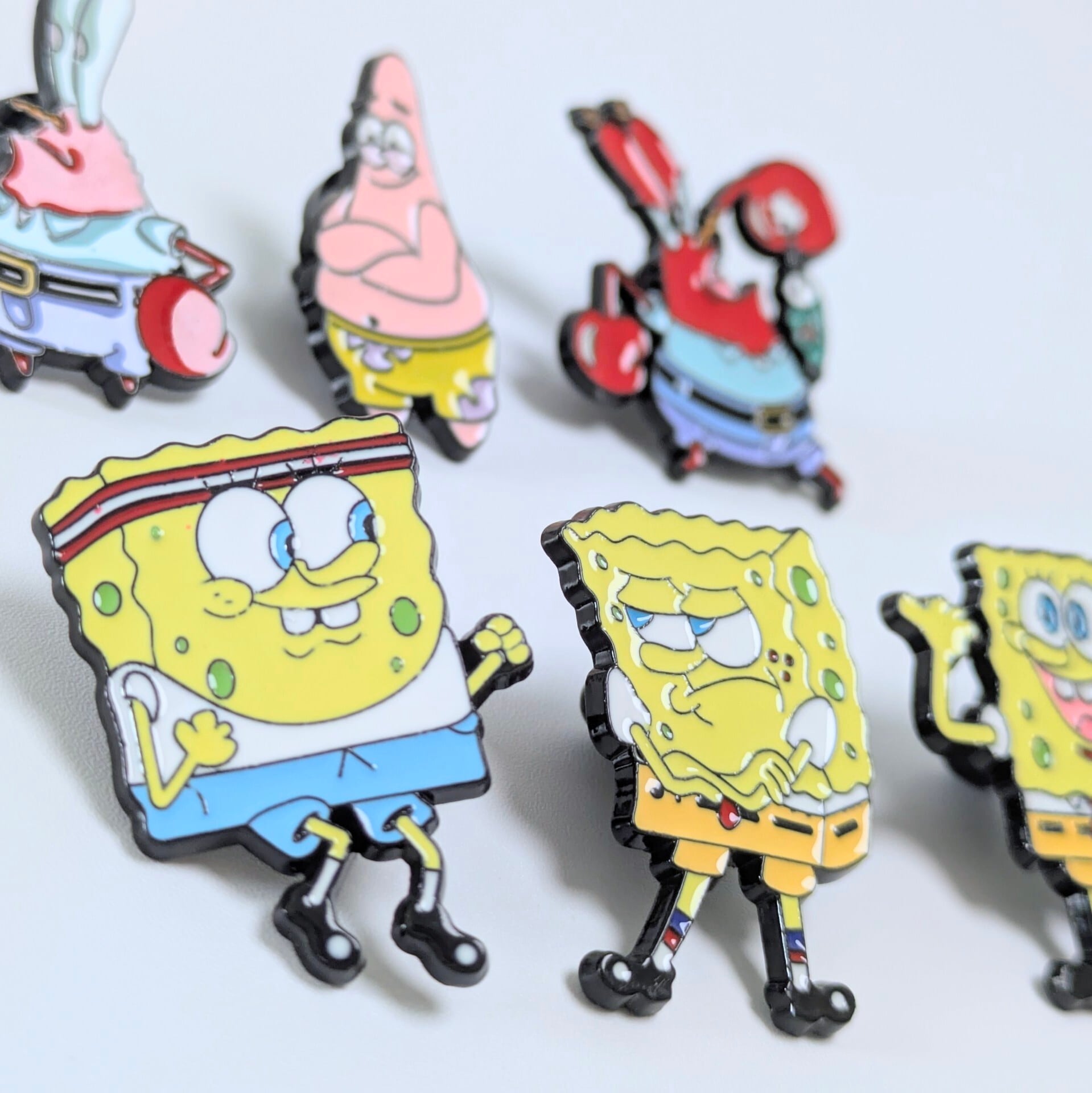 送料無料！ ★ピンズ PINS★ピンバッジ 【 SpongeBob SquarePants（スポンジボブ）】ピンズ 6Pセット / ピンバッジ / PINS〚アメリカン雑貨 アメトイ〛