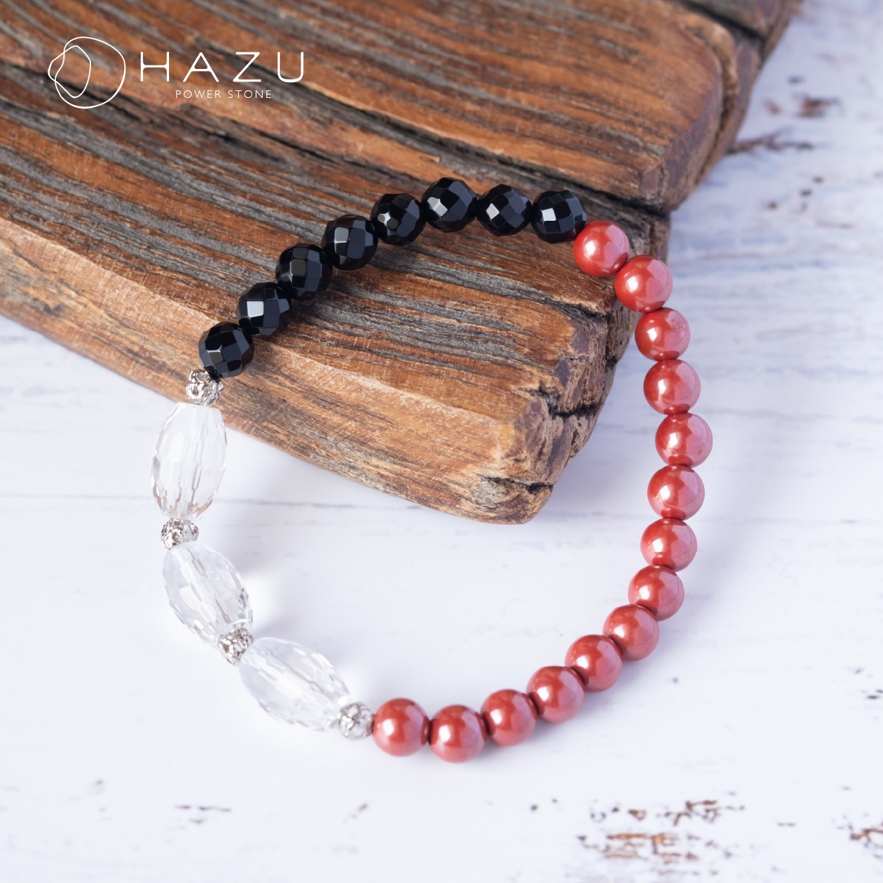 SALE☆賢者の石が導く成功と魔除け［シナバー／オニキス／水晶］