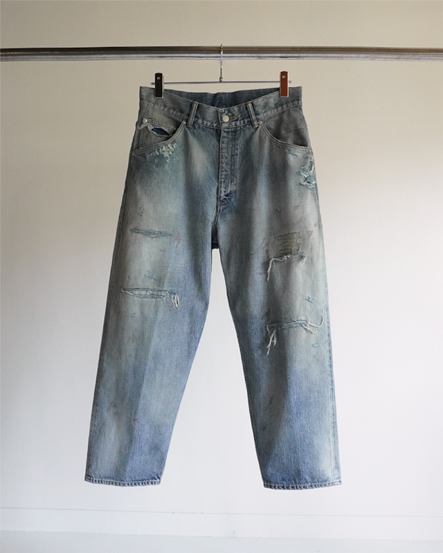 ANCELLM / REMAKE SELVEDGE TAPERED 5P DENIM PANTS(INDIGO)