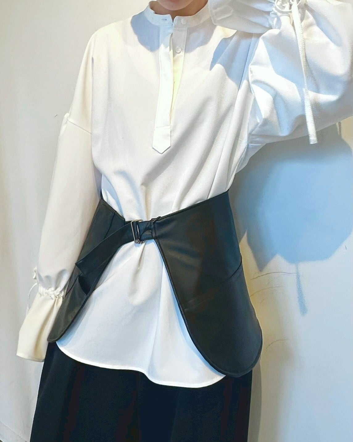 クロップドエプロンスカート Cropped apron skirt | ANNIK
