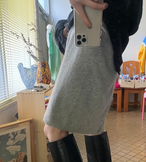 EURO baby blue knit skirt