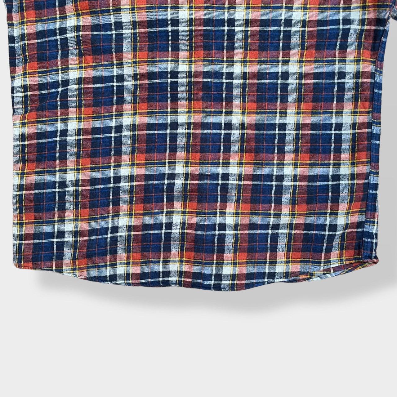 【MICROS】XL ビッグサイズ コットン フランネルシャツ ネルシャツ 長袖 チェック柄 カジュアルシャツ マルチカラー US古着