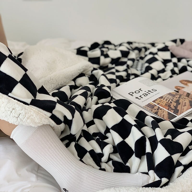 checker board blanket 4color 2size / チェッカーボード ブランケット シングル ダブル 毛布 布団 韓国  インテリア 雑貨 | tokki maeul (トッキマウル) / 韓国雑貨通販サイト