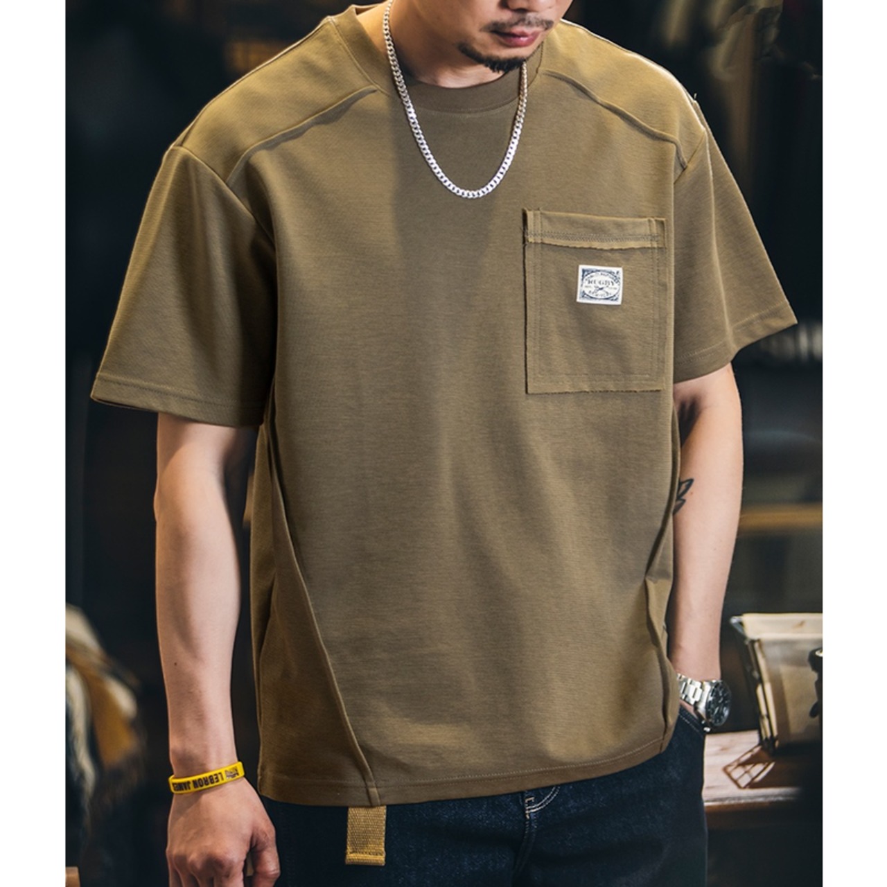 Oversized Box Silhouette T-Shirt ◇2color H0259