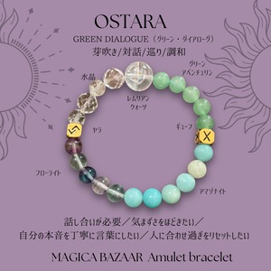 7/20まで✬国内便✬【OSTARA Amulet bracelet】GREEN DIALOGUE（グリーン・ダイアローグ）
