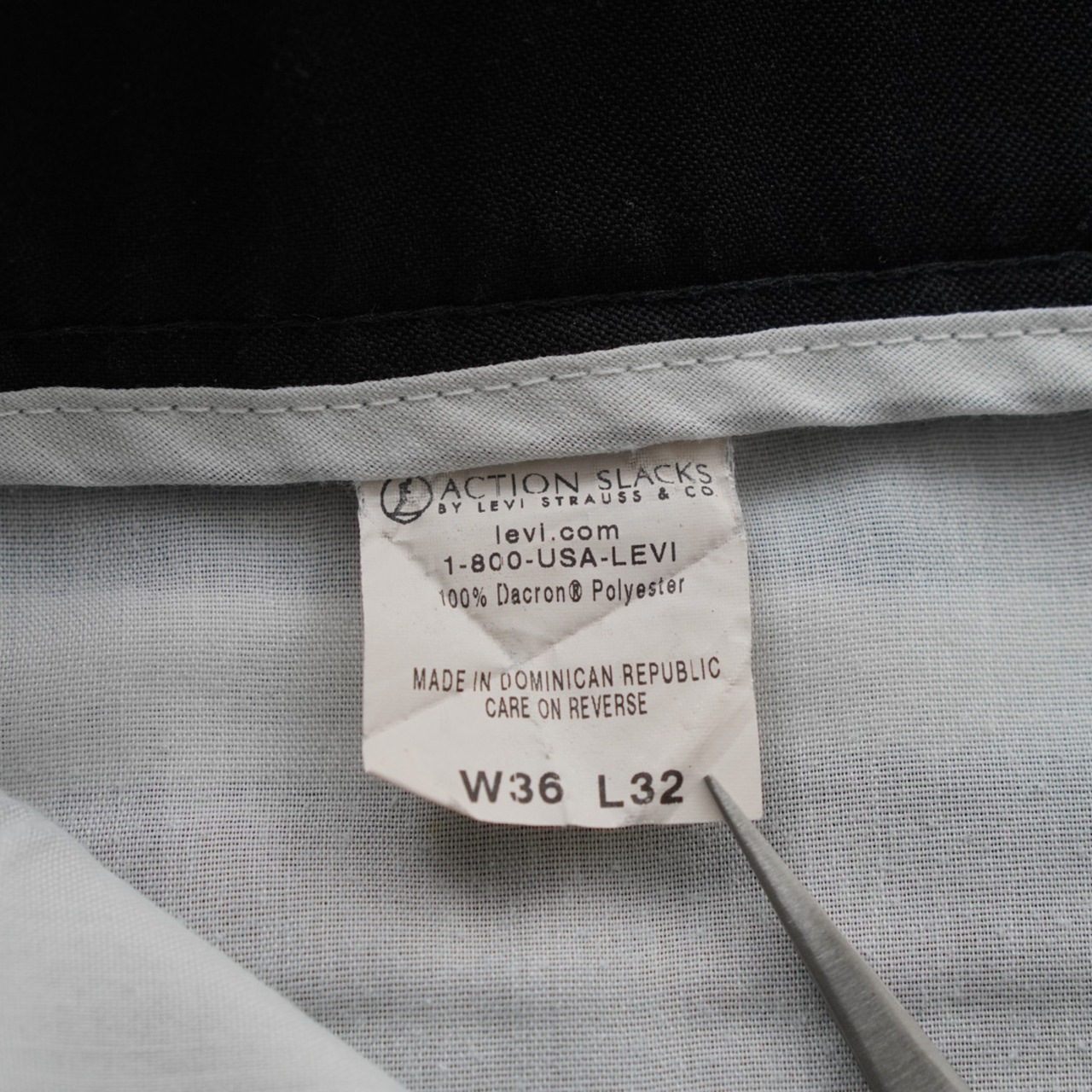00s Levi's ACTION SLACKS BLACK [W34.5L30.5相当] 古着 - 12