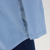 【美品 社交ダンス衣装】トップス レッスンウェア 練習着 SEKINE セキネ Mサイズ 青 水色 ブルー 寒色 ラインストーン 上品
