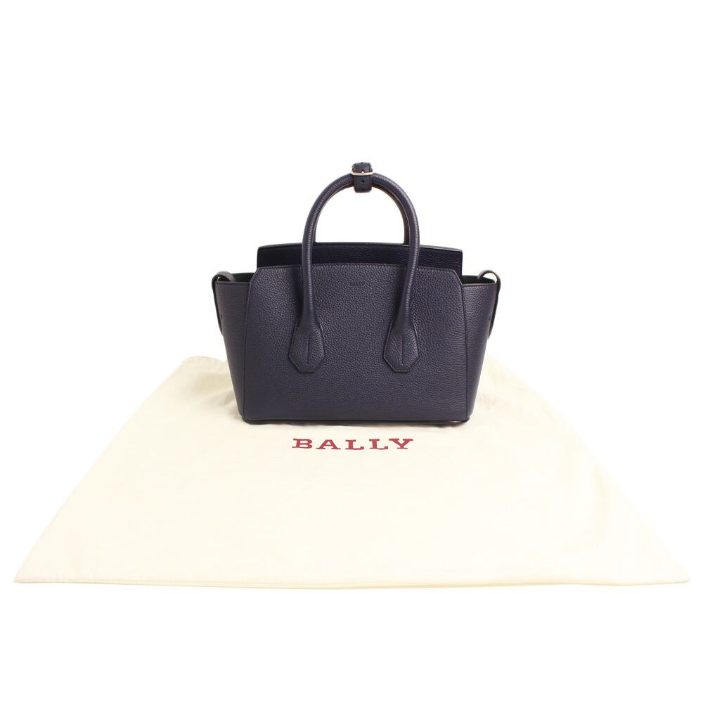 BALLY　バリー　ソメ　トップハンドルバッグ　ハンドバッグ　カーフレザー　紺　極美品 | Aspiration01 powered by BASE