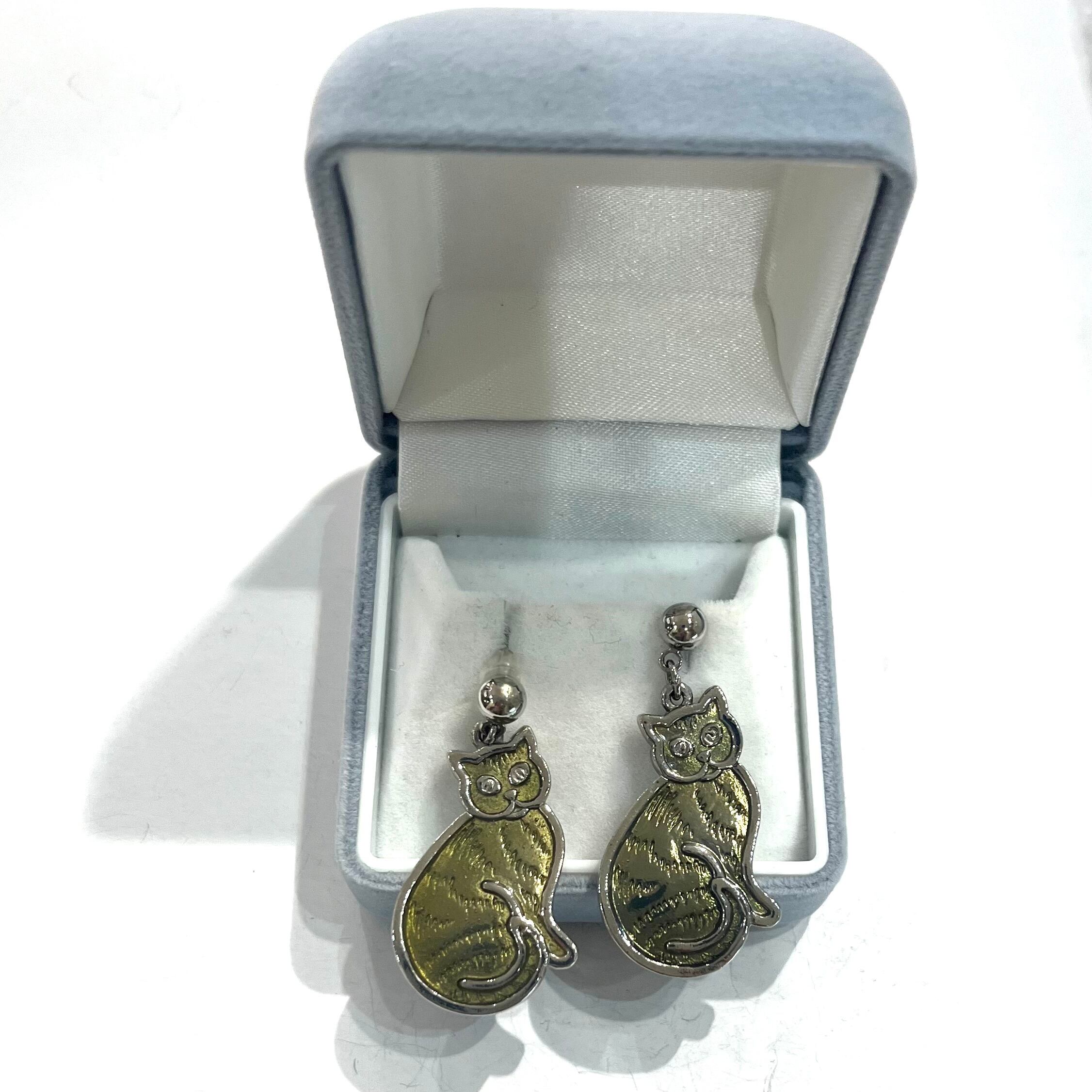 AVON】2358 1990s アメリカ製 PRETTY KITTY 猫 キャットピアス