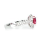 オーバルカット ルビー リング pt900 / 1.155ct / DA 0.770ct