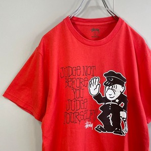 STUSSY Judgement print T-shirt size L 配送C