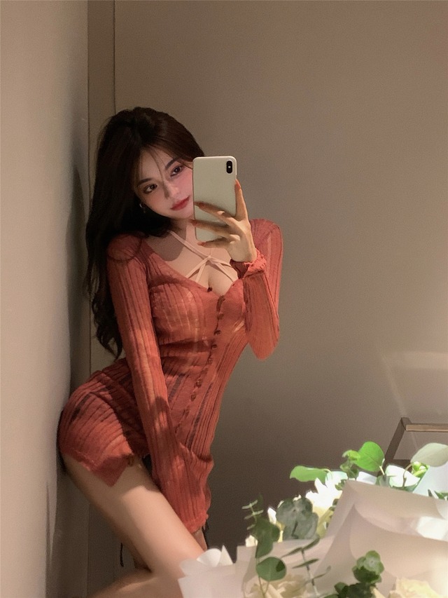 ニット スリム長袖スリーブカーディガンジャケット ロング ブラックストロベリース86958227940