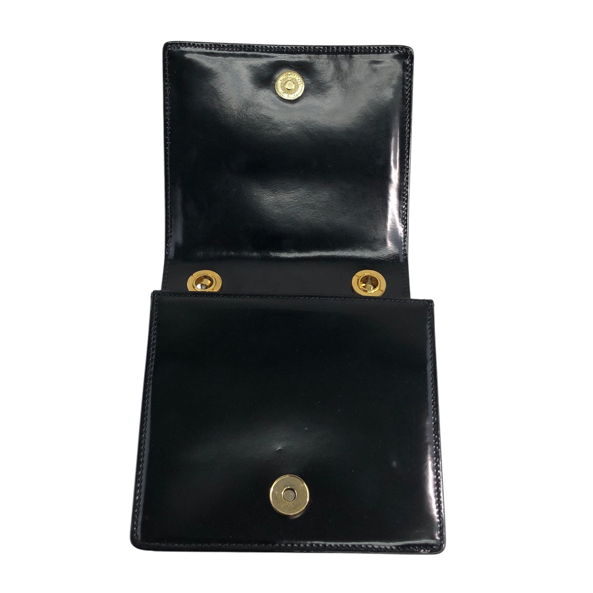 GIVENCHY ジバンシィ ロゴ金具 エナメル ハンドバッグ GIVENCHY ジバンシィ ロゴ金具 エナメル ハンドバッグ 本物の GIVENCHY