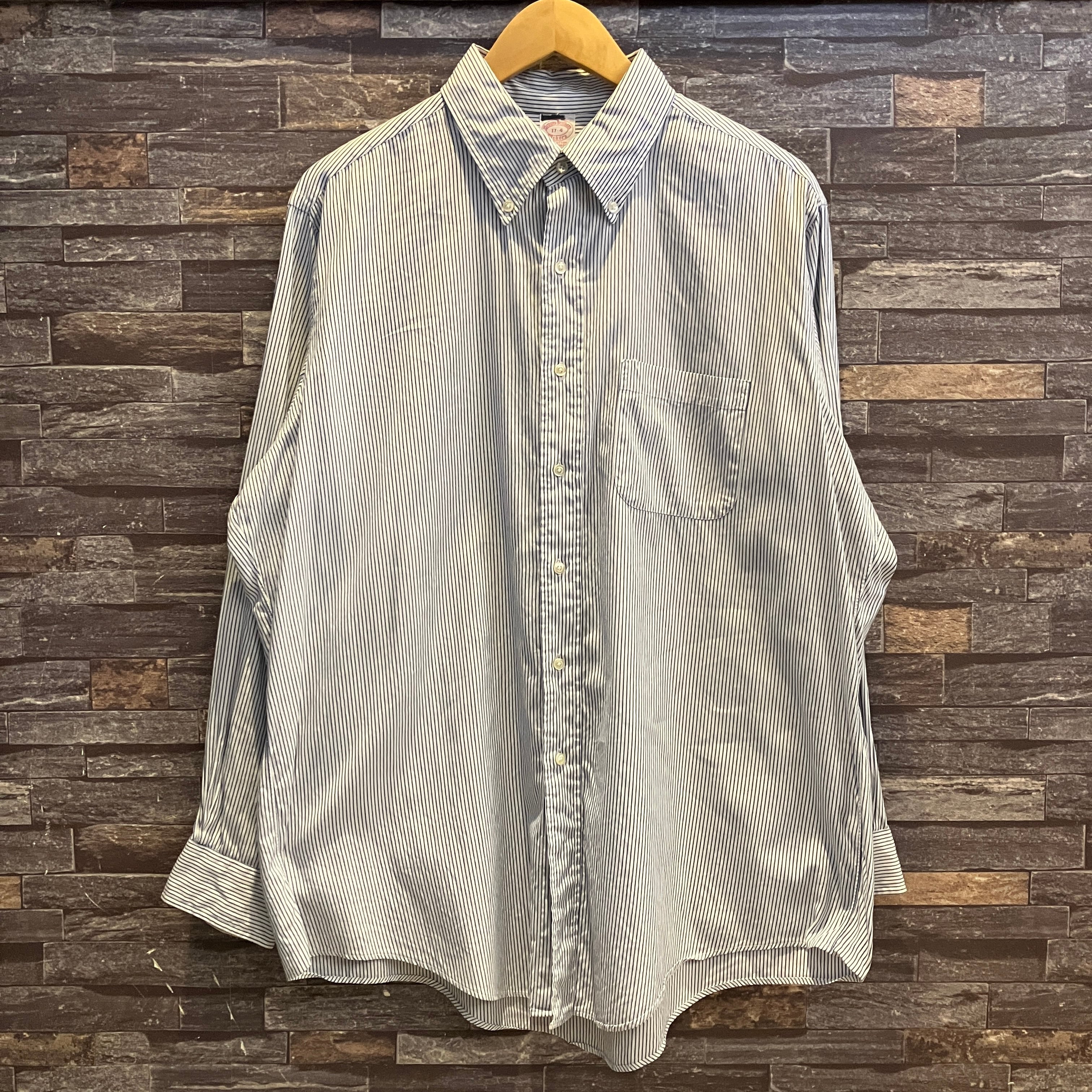11日までさらにお値下げ ‼️ 90s Brooks Brothers UK製46 BROOKS BROTHERS OXFORD STRIPE B.D SHIRT 1990'S OLD | safarionline