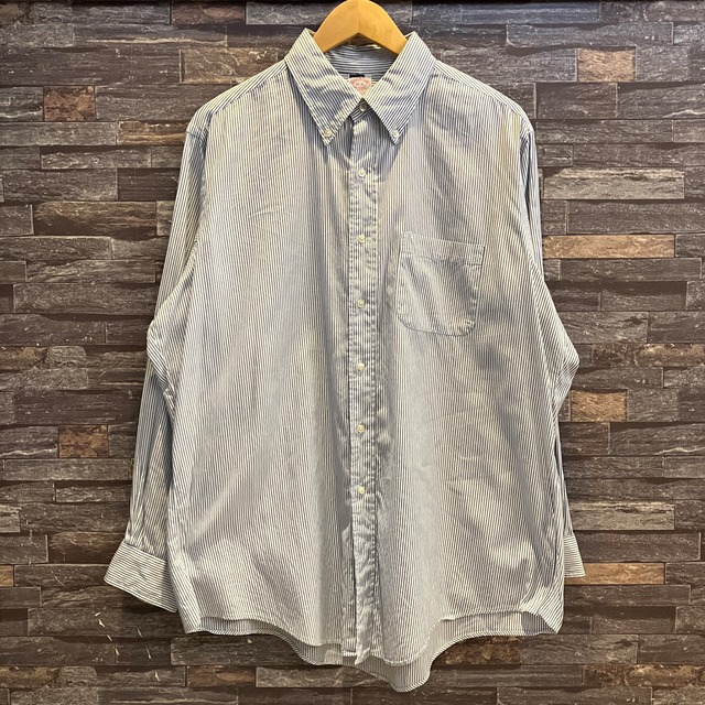 BROOKS BROTHERS OXFORD STRIPE B.D SHIRT 1990'S OLD