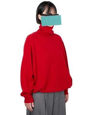 ssstein "EXTRA FINE WOOL KNIT TURTLE NECK LS〔RED〕"
