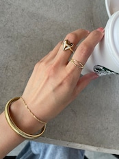 S925 hoso double line ring