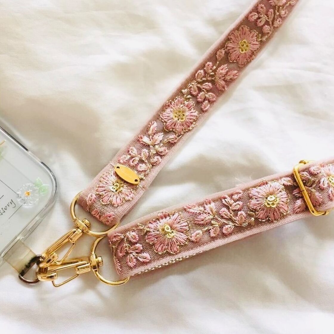 インド刺繍リボン ショルダーストラップ スマホストラップ ショルダー 