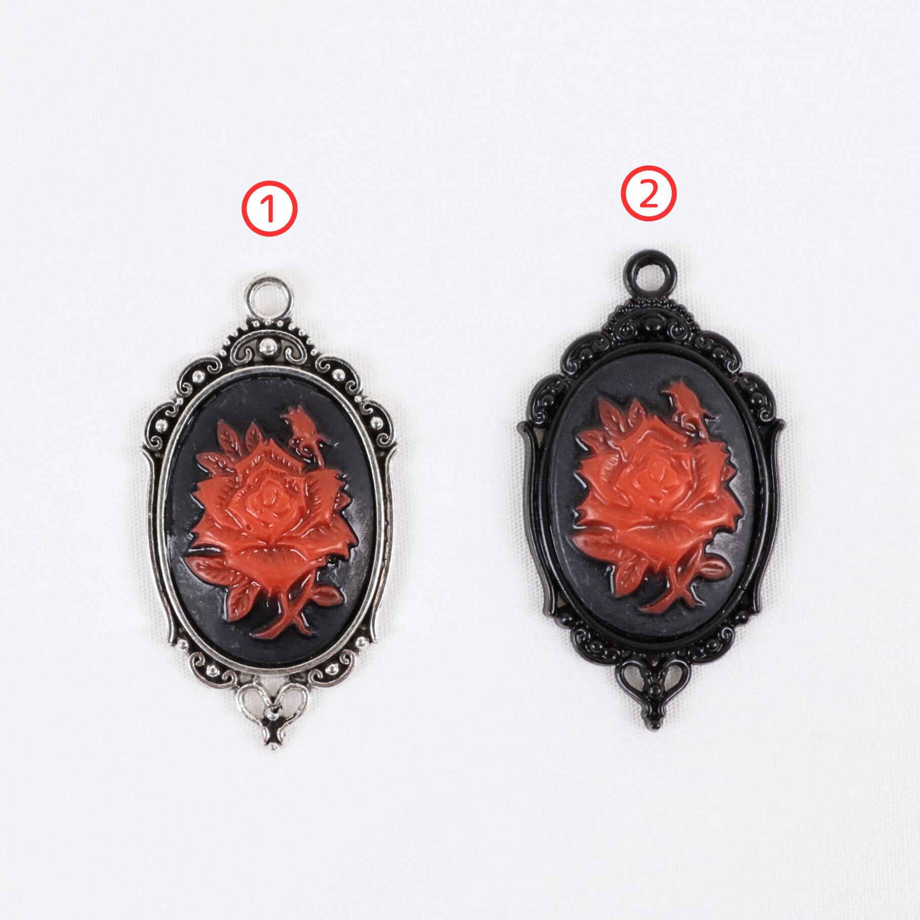 カボション 金属パーツ リボン付き カメオ チャーム カボション 金属パーツ リボン付き カメオ チャーム