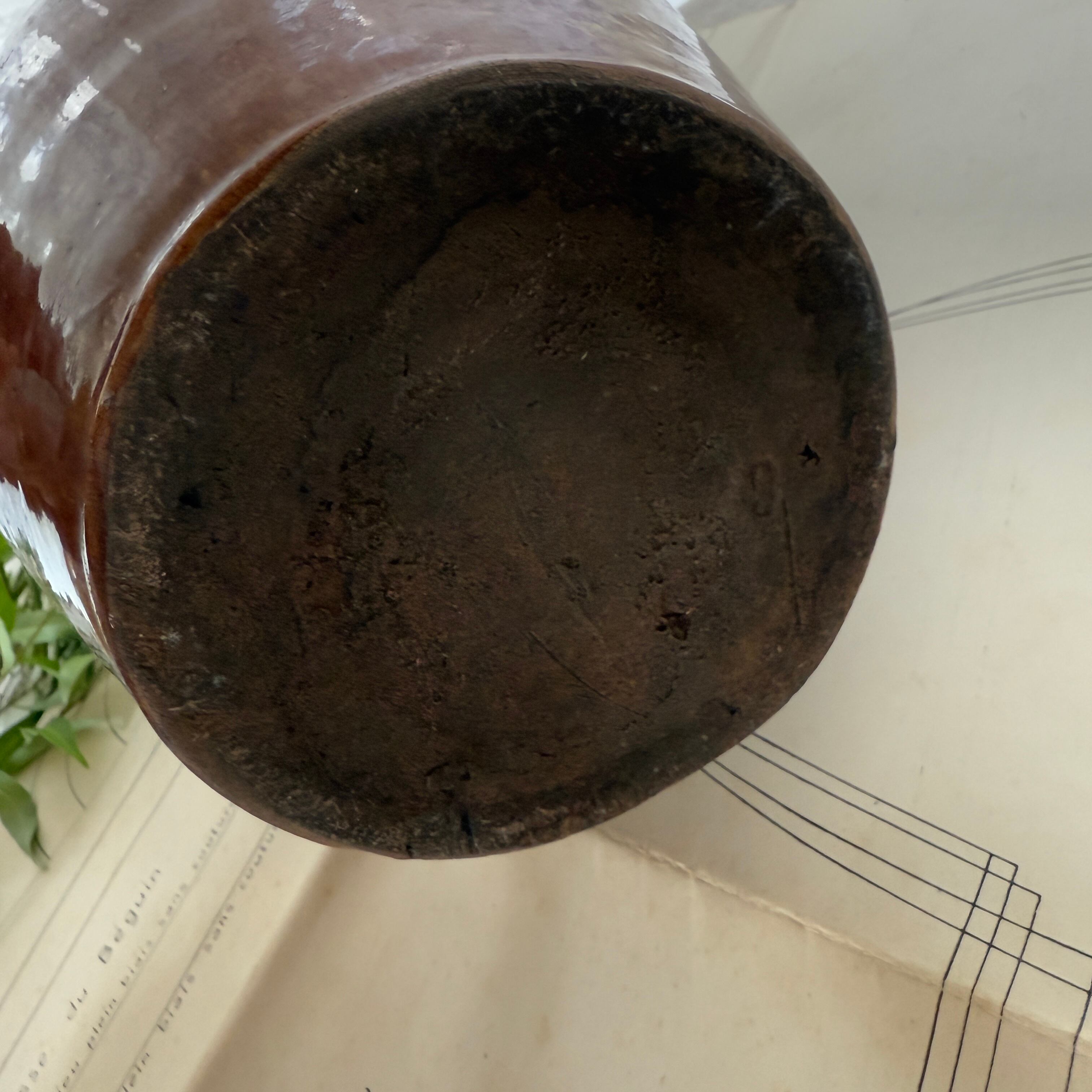 19th Century Provancal Terracotta Water Jug-Large Glazed