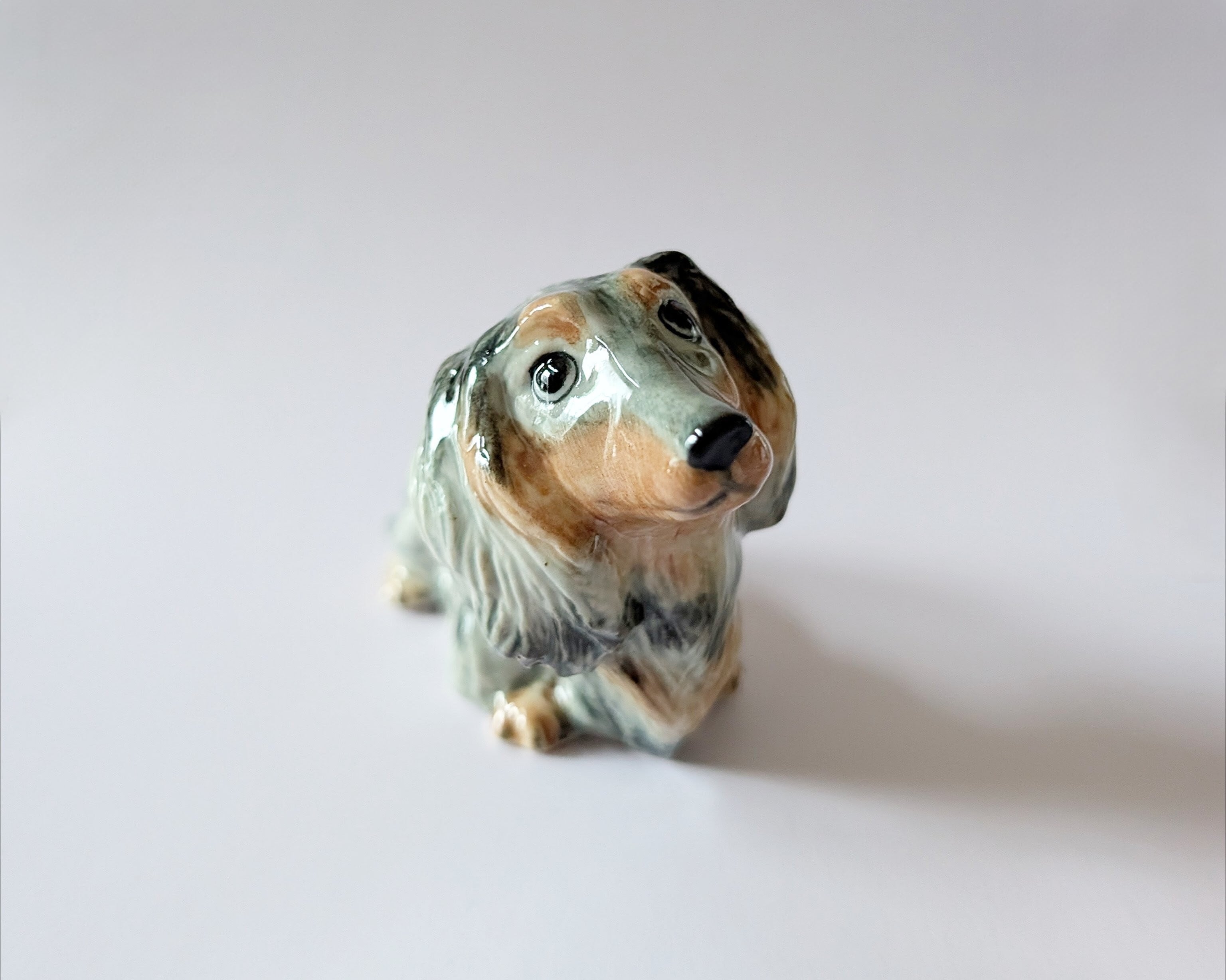 ミニチュア陶器】Marble Dachshund | hitotonari -animal collecter's