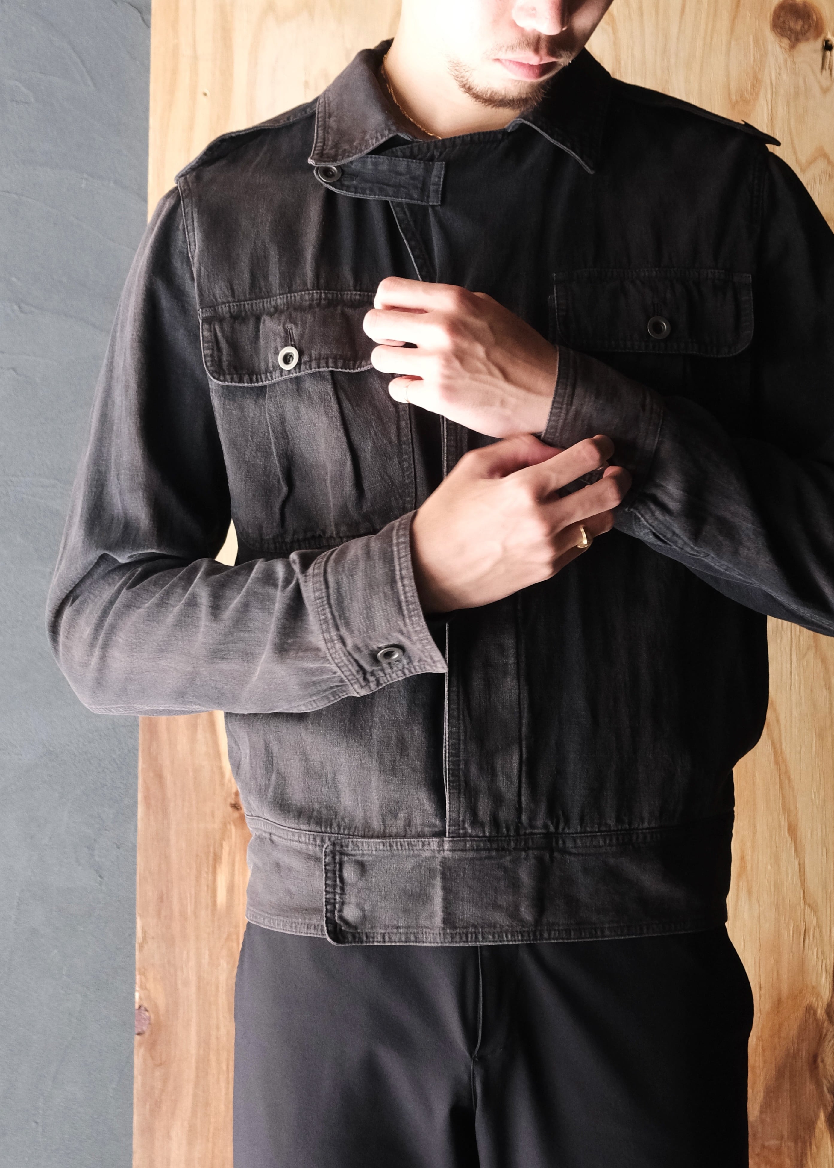 Martin Margiela 05SS cotton linen military jacket | CETTEN 