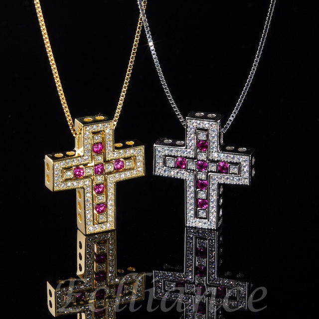 S925 24k Cross Necklace