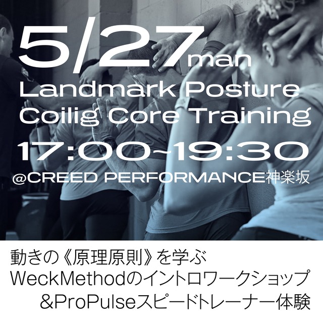 5/27 RMTイントロワークショップ【ランドマークポジションの習得】コイリングコアトレーニング-Landmark Posture-Coilig Core Training