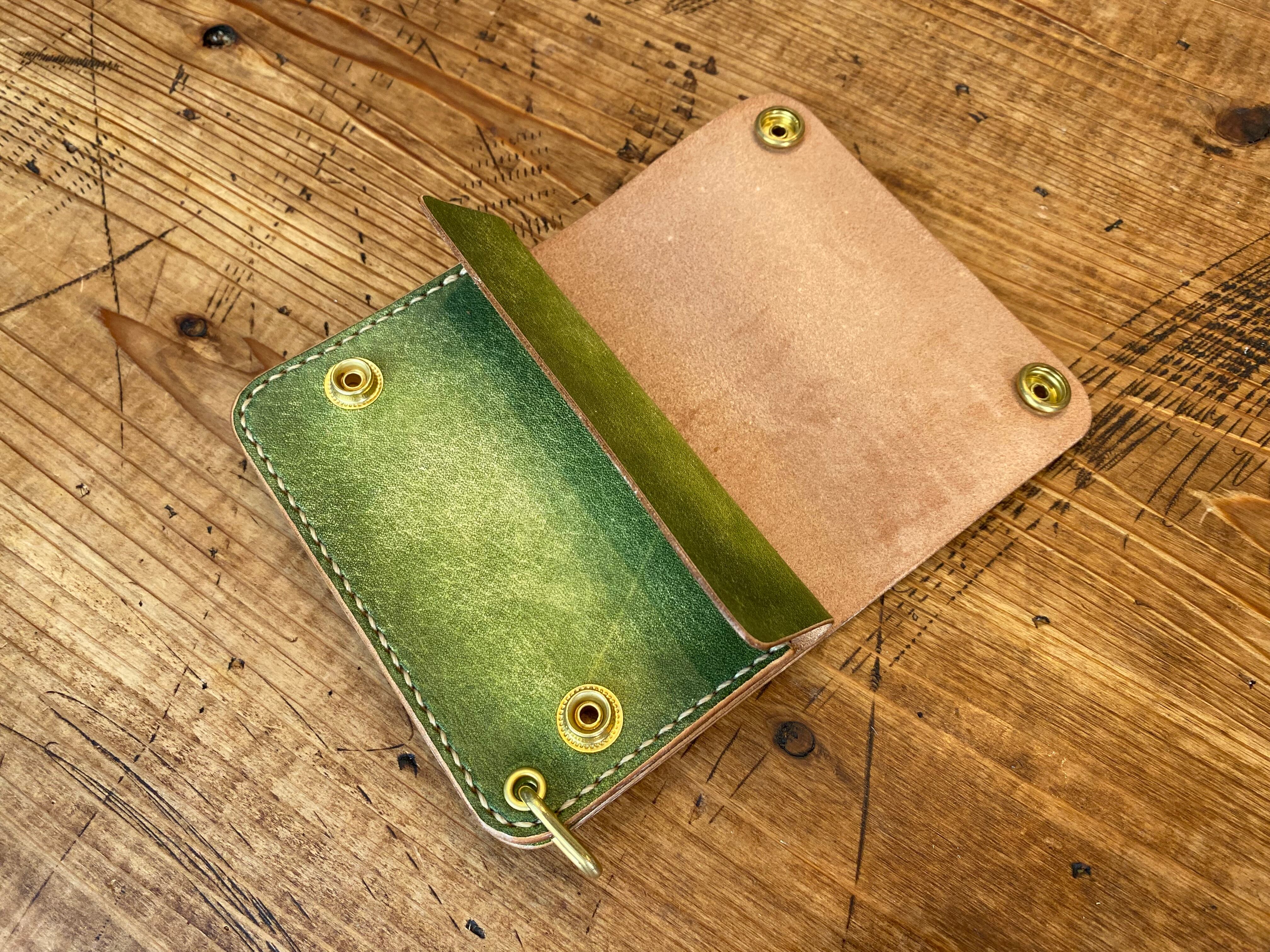 トラッカーウォレット ミニ グリーン 緑 財布 | ashitae