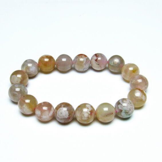 チェリーブロッサムアゲート ブレスレット 桜瑪瑙 12mm [M便 1/10] 111-26414