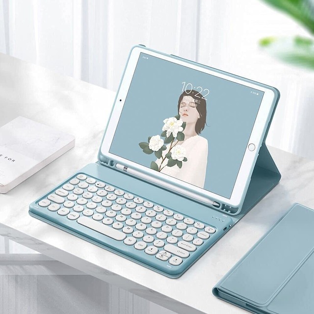 QIYIBOCASE For iPad Mini 7 2024 キーボードケース，For iPad Mini 6 2021 キーボードケース，分離式ワイヤレス Bluetoothキーボード，女性人気2024秋発売Mini 7/6世代8.3インチ かわいい キャンディーカラー レディース ，オートスリープ機能 (ピンク, iPad Mini 7/Mini 6)