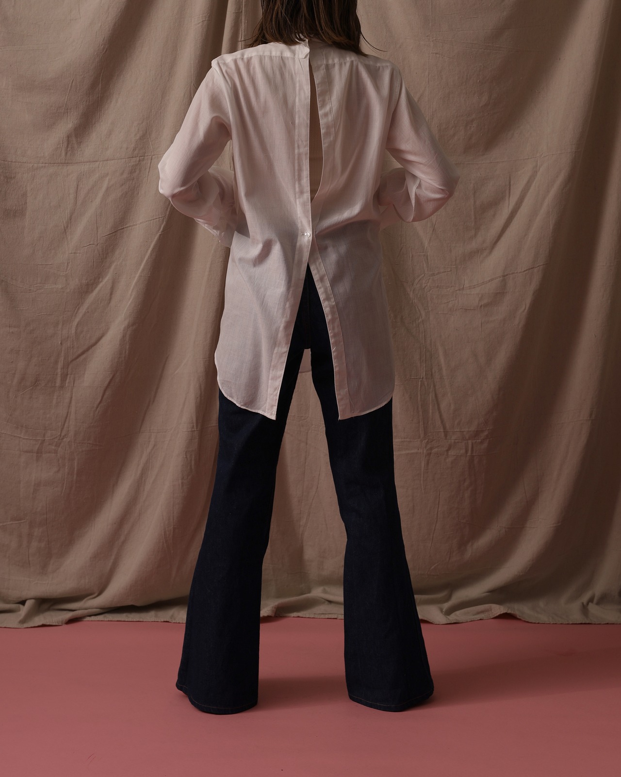 1940's Arrow / Open Back Shirt / Size S - White