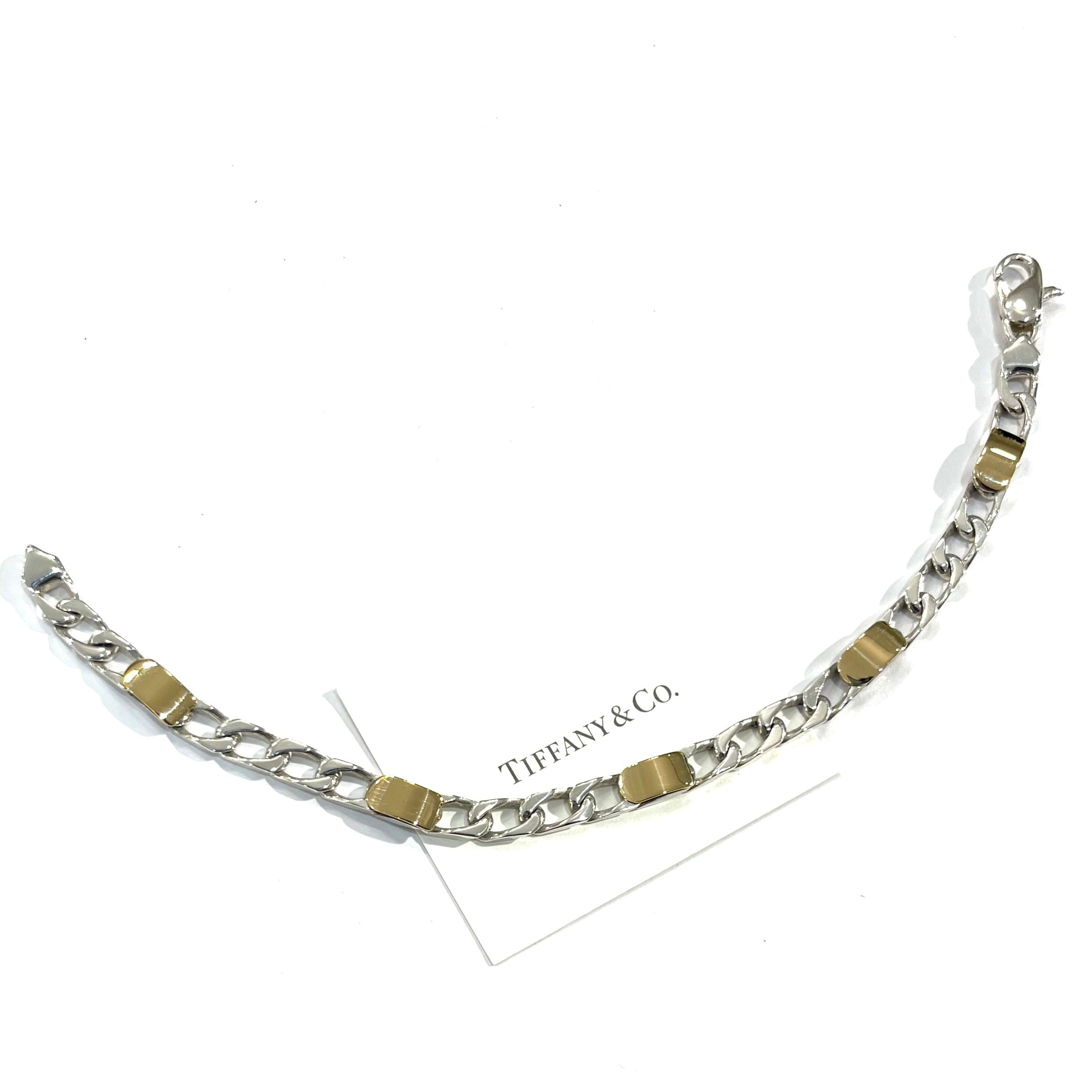 艶感。18K 【TIFFANY&CO.】2592 コンビカラーブレスレット シルバー925