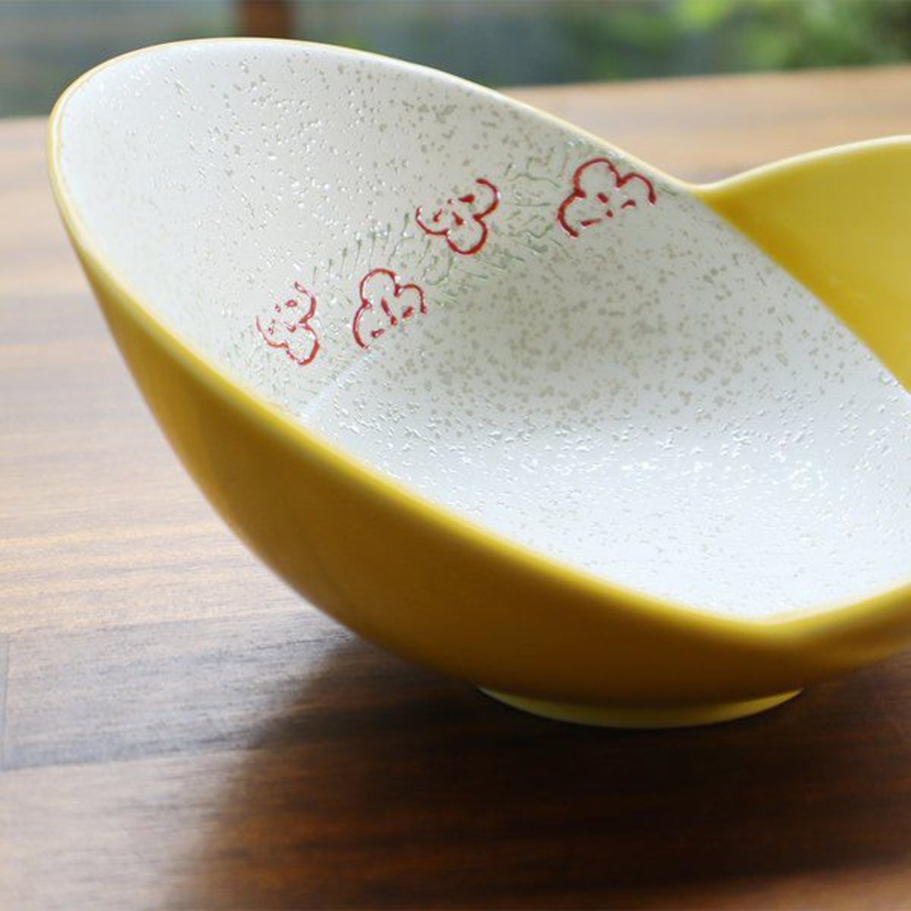 有田焼　錦みかん釉花帯重ね丸鉢 12-032