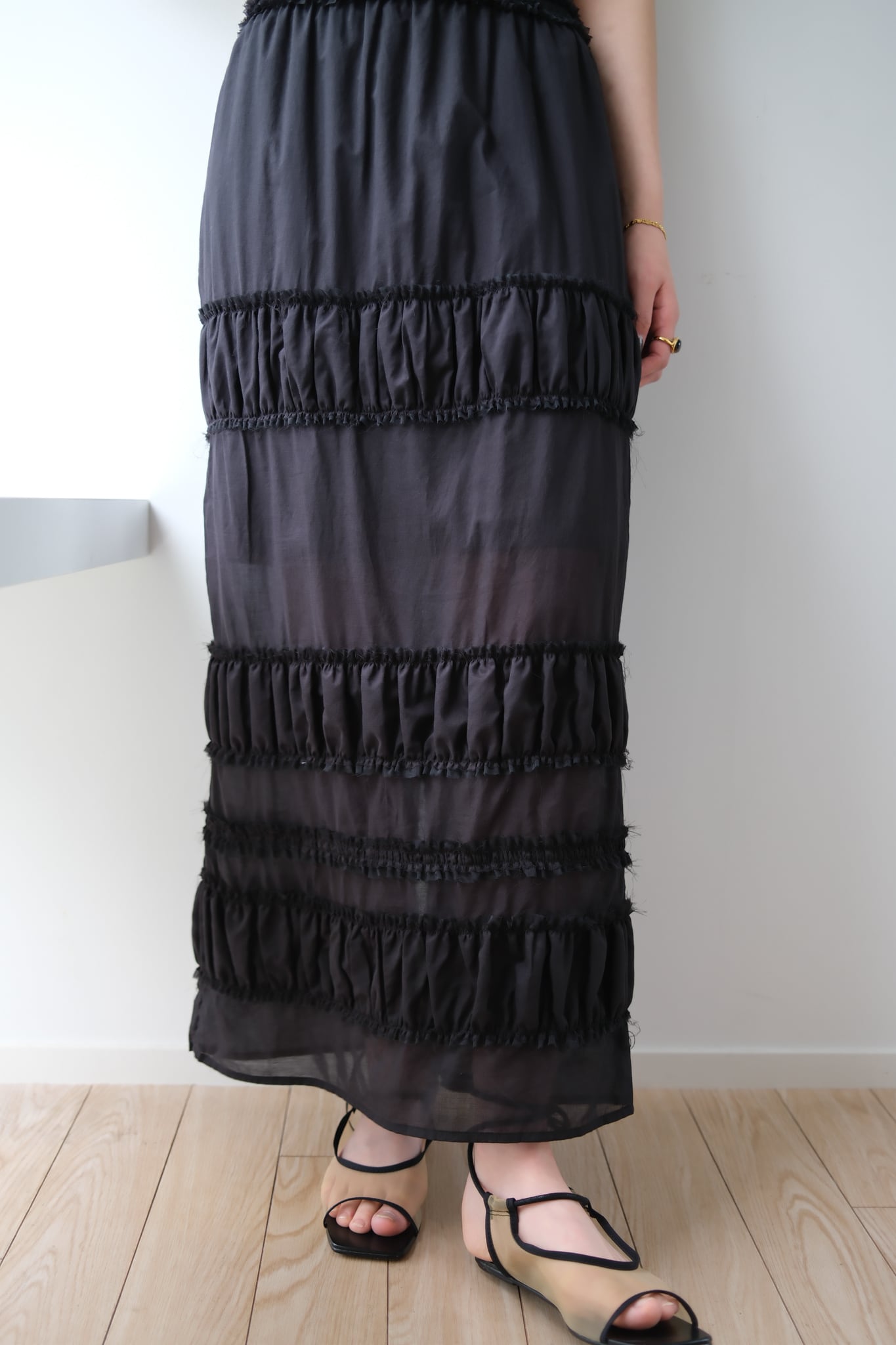 ànuke Tiered Pencil Skirt ティアードペンシルスカート Black | planet3rd