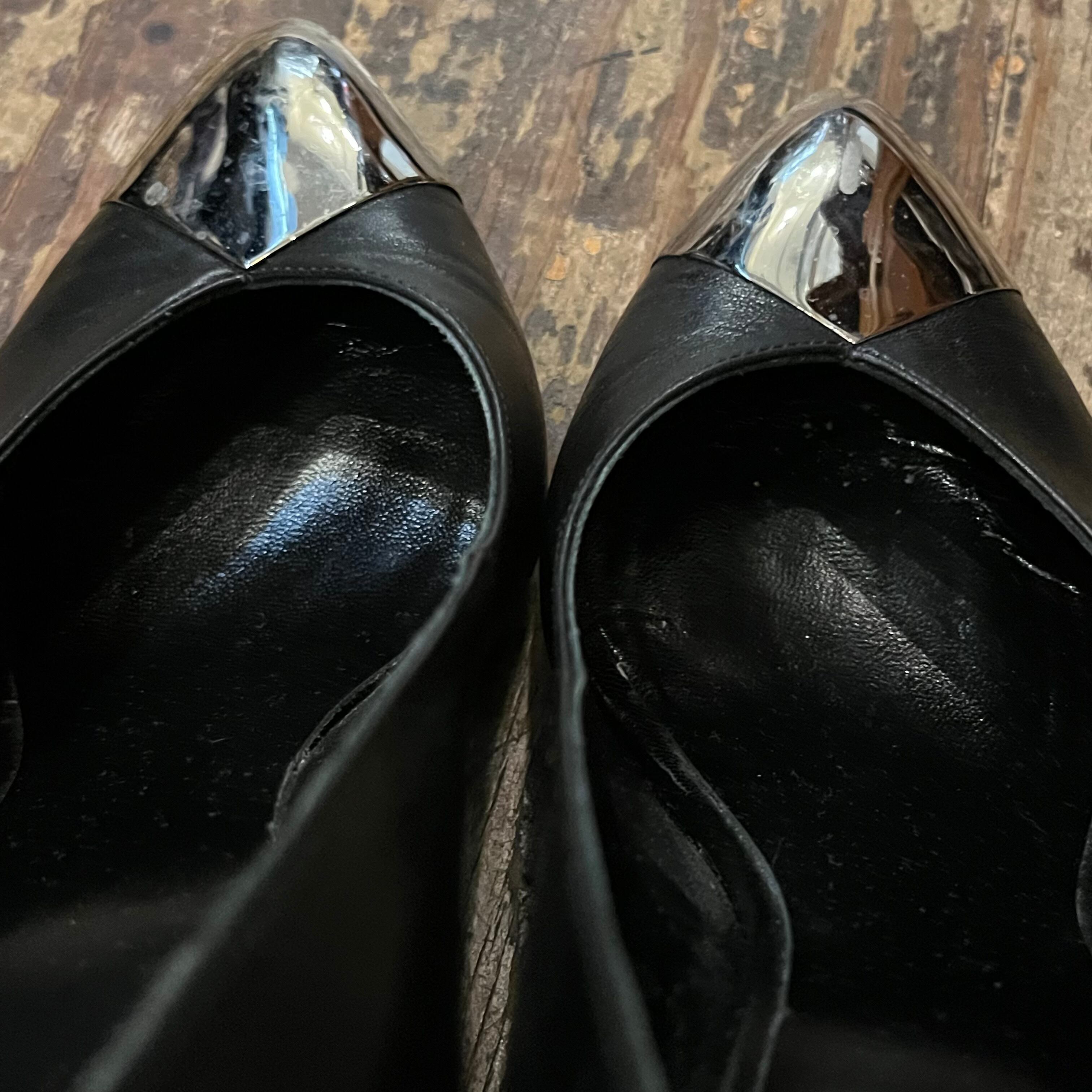 CELINE セリーヌ ポインテッドトゥヒールパンプス ブラック IT35 CELINE セリーヌ ポインテッドトゥヒールパンプス ブラック IT35