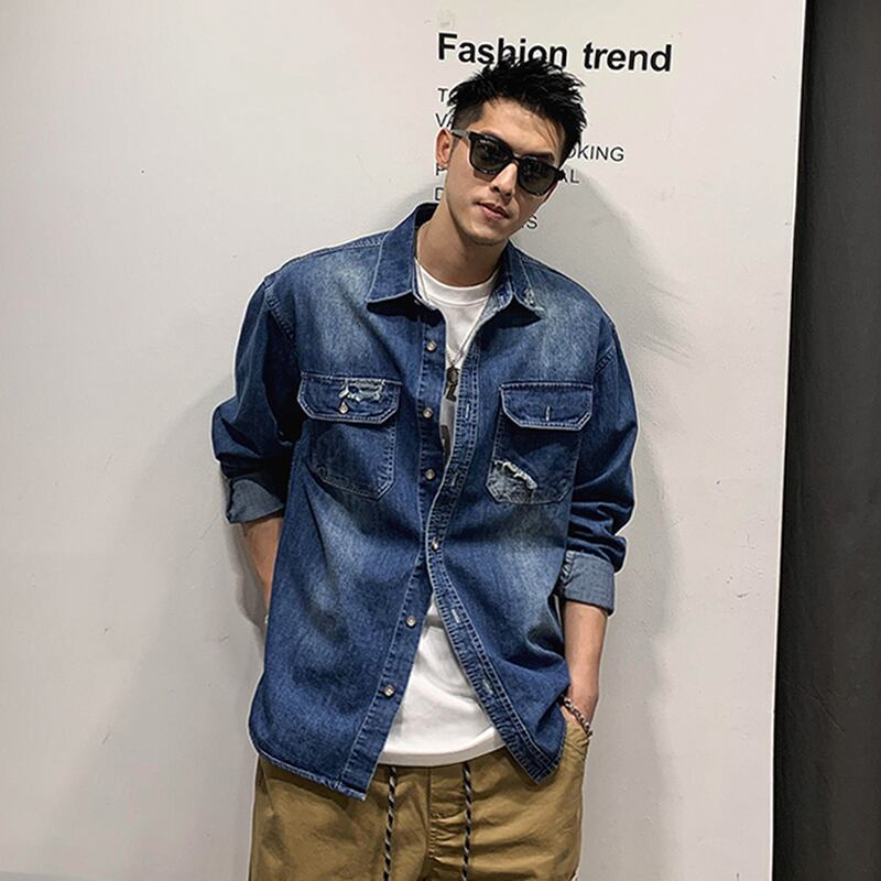 シャツ カジュアルジャケット スプリング ロング 春物 Xu_Tailang89907909422