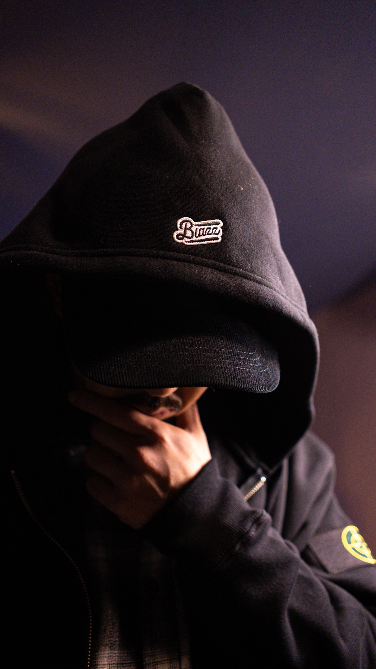 SMOKE ISLAND Zip-Up Hoodie [Black]